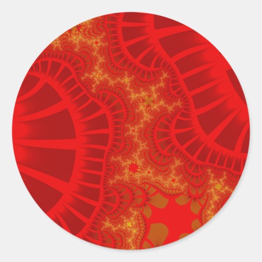 Cherry Red Remix Runder Aufkleber (Vorderseite)