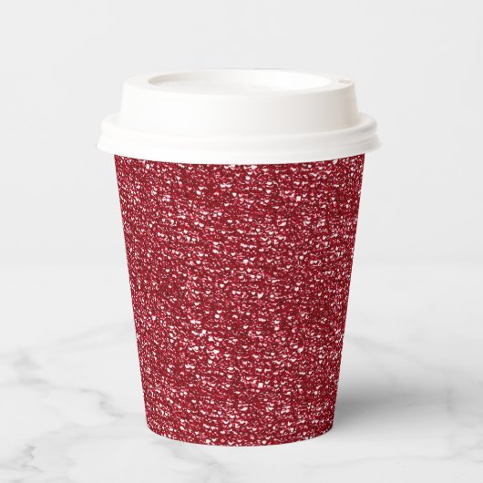 CHERRY RED SEQUINS PAPER PARTY CUPS PAPPBECHER (Vorderseite)