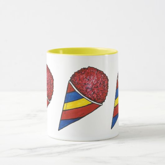 Cherry Red Shaved Ice Snocone Sno Cone Summer Food Tasse (Zentrum)