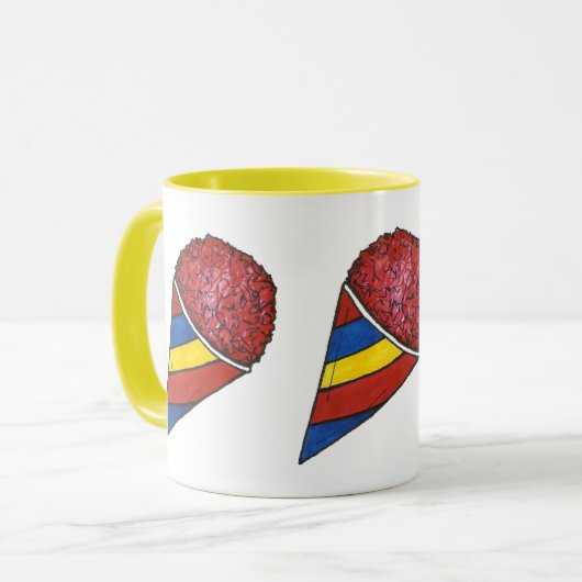 Cherry Red Shaved Ice Snocone Sno Cone Summer Food Tasse (Vorderseite Links)