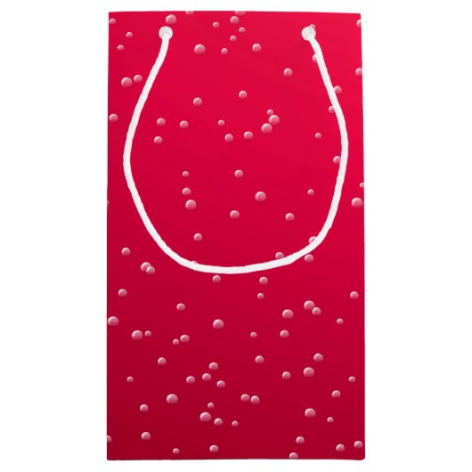 Cherry Red Soda mit kleinen Blasen Kleine Geschenktüte (Rückseite)
