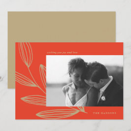 Cherry Red Sprout Foto Holiday Card Feiertagskarte