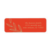 Cherry Red Sprout Rücksendeadresse (Vorne)