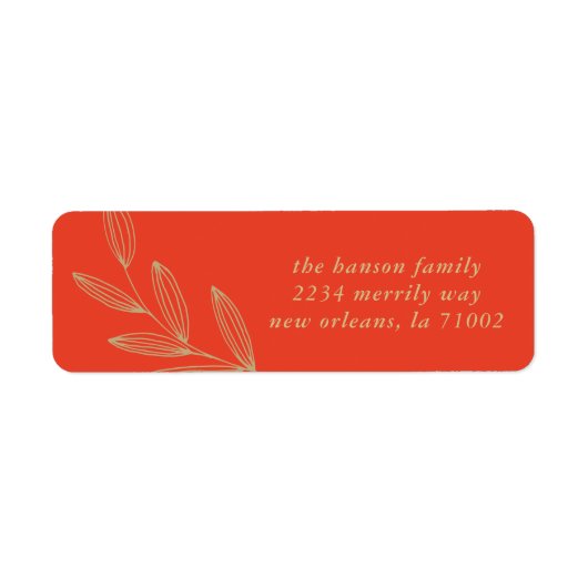 Cherry Red Sprout Rücksendeadresse (Vorne)