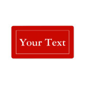Cherry Red Stickers oder Labels mit/ Custom Text Adressaufkleber (Vorne)