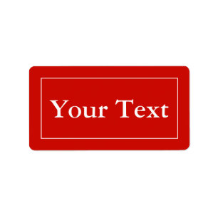 Cherry Red Stickers oder Labels mit/ Custom Text Adressaufkleber