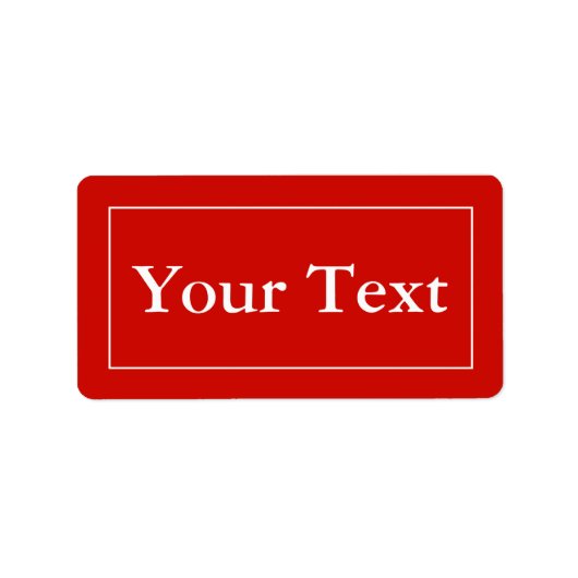 Cherry Red Stickers oder Labels mit/ Custom Text Adressaufkleber (Vorne)