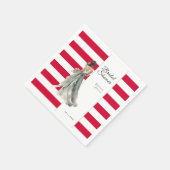 Cherry Red Stripes Brautparty Serviette (Ecke)