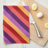 Cherry Red Violet Streifen Küchentuch (Viertel Falte)