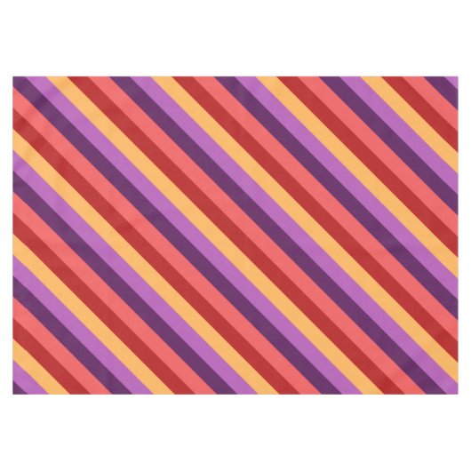 Cherry Red Violet Streifen Medium Tablette Tischdecke (Vorderseite (Horizontal))