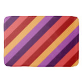 Cherry Red Violet Stripes Large Bath Mat Badematte (Vorderseite)