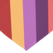 Cherry Red Violet Stripes Large Table Runner Großer Tischläufer (Ecke)