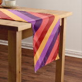 Cherry Red Violet Stripes Large Table Runner Großer Tischläufer (Beispiel)