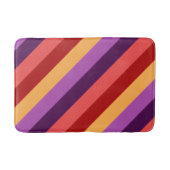 Cherry Red Violet Stripes Medium Bath Mat Badematte (Vorderseite)