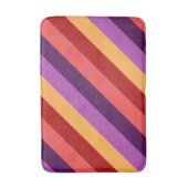 Cherry Red Violet Stripes Medium Bath Mat Badematte (Vorderseite Vertikal)