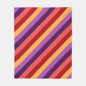 Cherry Red Violet Stripes Medium Fleece Blankon (Vorderseite)