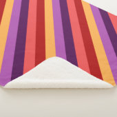 Cherry Red Violet Stripes Medium Sherpa Blankon Sherpadecke (3/4)