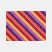 Cherry Red Violet Stripes Small Fleece Blankon (Vorderseite (Horizontal))