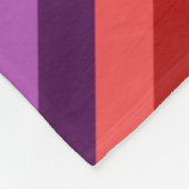 Cherry Red Violet Stripes Small Fleece Blankon (Ecke)