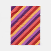 Cherry Red Violet Stripes Small Fleece Blankon (Vorderseite)