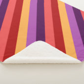 Cherry Red Violet Stripes Small Sherpa Blanket Sherpadecke (3/4)