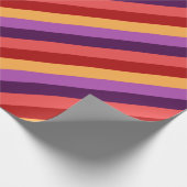 Cherry Red Violet Stripes Wrapping Paper Geschenkpapier (Ecke)