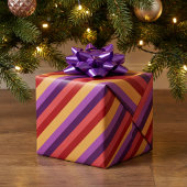 Cherry Red Violet Stripes Wrapping Paper Geschenkpapier