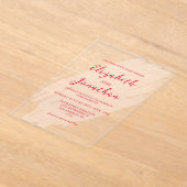 Cherry Red Wedding Acryleinladungen (Ablage )