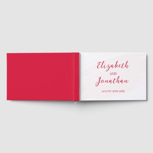 Cherry Red Wedding Gästebuch (Voll)