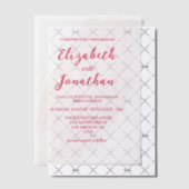 Cherry Red Wedding Pergament Einladungen (Versetzt (Einladung))