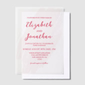 Cherry Red Wedding Pergament Einladungen (Versetzt)