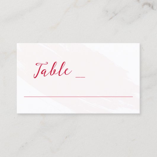 Cherry Red Wedding Platzkarte (Vorderseite)