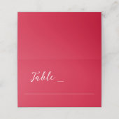 Cherry Red Wedding Platzkarte (Außenseite Aufgefaltet)