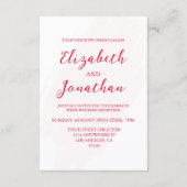 Cherry Red Wedding Reception Begleitkarte (Vorderseite)