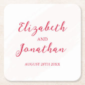 Cherry Red Wedding Rechteckiger Pappuntersetzer (Vorderseite)