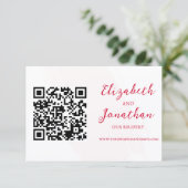 Cherry Red Wedding Registry Begleitkarte (Stehend Vorderseite)