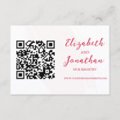 Cherry Red Wedding Registry Begleitkarte (Vorderseite)