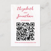 Cherry Red Wedding Registry Begleitkarte (Vorderseite)