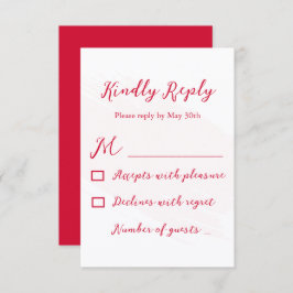 Cherry Red Wedding RSVP Karte