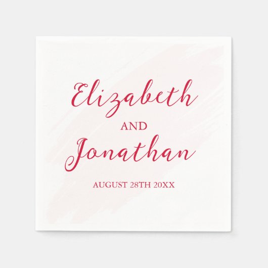 Cherry Red Wedding Serviette (Vorderseite)