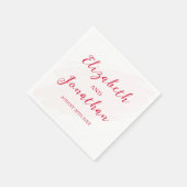 Cherry Red Wedding Serviette (Ecke)