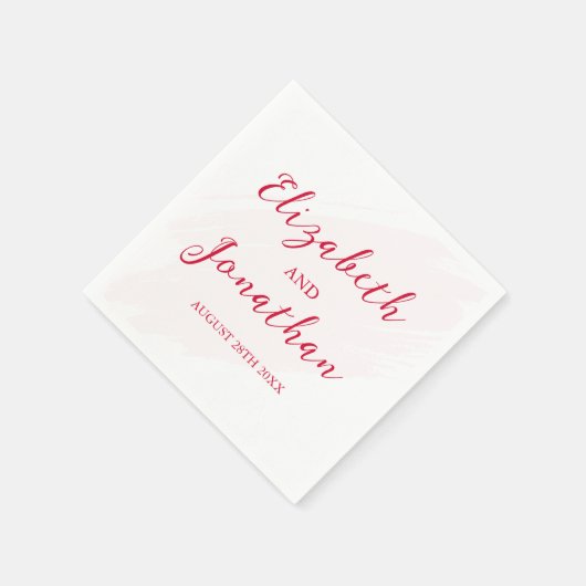 Cherry Red Wedding Serviette (Ecke)