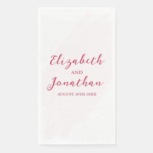 Cherry Red Wedding Serviette (Vorderseite)