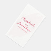 Cherry Red Wedding Serviette (Ecke)
