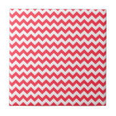 Cherry Red Zickzack Zigzag Fliese (Vorderseite)