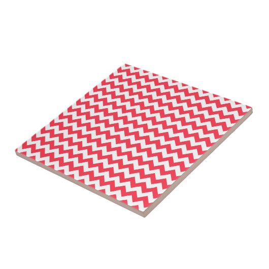 Cherry Red Zickzack Zigzag Fliese (Seite)