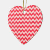 Cherry Red Zickzack Zigzag Keramik Ornament (Links)