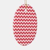 Cherry Red Zickzack Zigzag Keramik Ornament (Rechts)