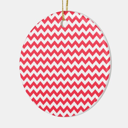 Cherry Red Zickzack Zigzag Keramikornament (Links)