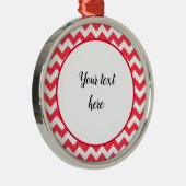 Cherry Red Zickzack Zigzag Ornament Aus Metall (Rechts)